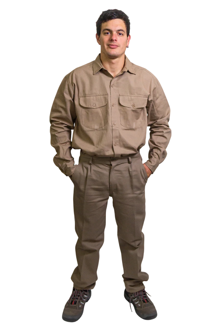 EQUIPO DE CAMISA Y PANTALON GABARDINA
